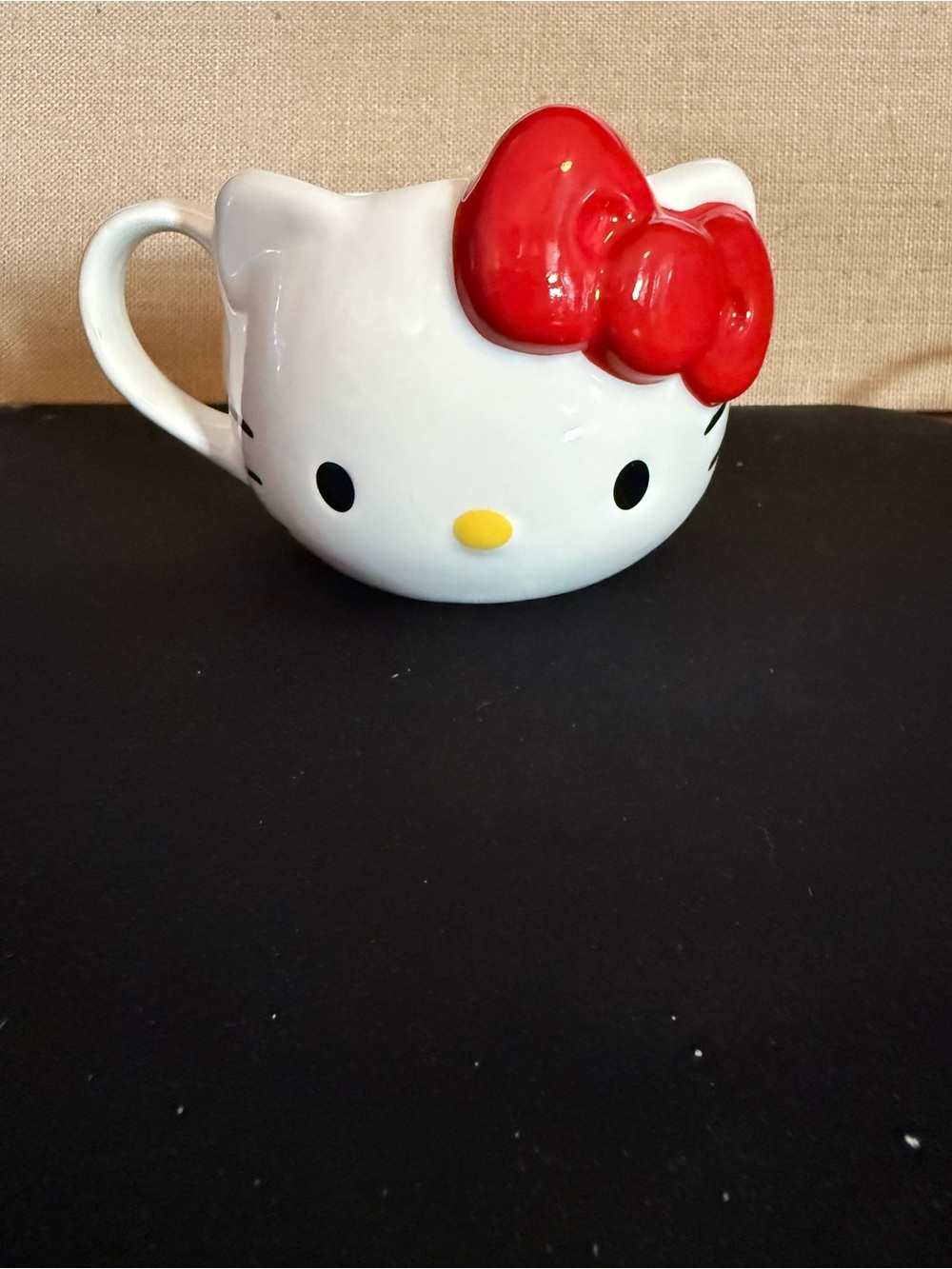 Sanrio Hello Kitty Ceramic Mug in White with Red Bow